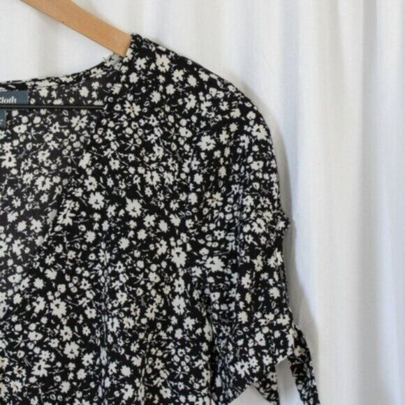 Modcloth Women's Just Gotta Have It Black and White Floral Mini Dress 4 - Picture 6 of 9